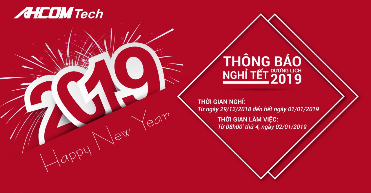 Thông báo lịch nghỉ Tết dương lịch 2019