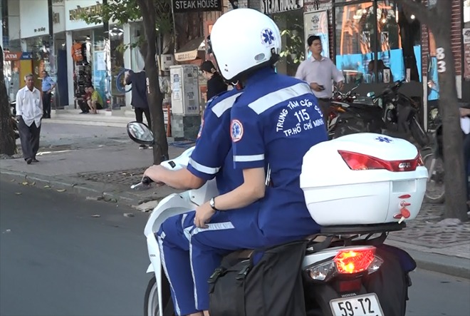 Thí điểm mô hình cấp cứu bằng xe 2 bánh tại TP Hồ Chí Minh